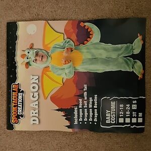 Spooktacular Creations Dragon Costume Green Kids Small EUC